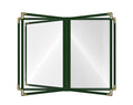 Goodsmart Restaurant Menu Covers – 25 Pack Green 10-View 8.5" x 11" Cafe Menu by ACISuperPower