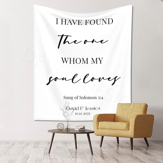 I Have Found The One Whom My Soul Loves Backdrop, Custom Tapestry - Image 4