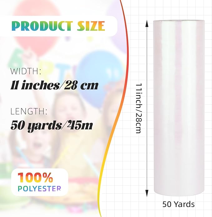 Crystal Organza Fabric Tulle 11 Inch by 50 Yards Sheer Tulle Rolls - Image 3