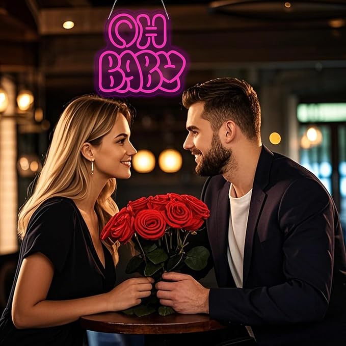 Oh Baby Neon Sign for Wall Decor, Dimmable Neon Lights gifts for Lover Baby - Image 8