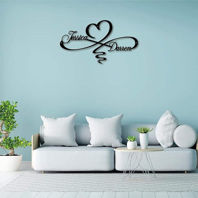 Personalized Infinity Symbol, Metal Love Sign, Love Sign Infinity Heart Sign - Image 6