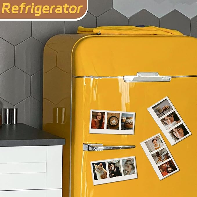 4Pack Magnetic Refrigerator Acrylic Picture Frames fit 3PCS Photos of Mini 2x3 - Image 3