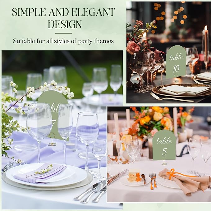 Green and White Table Numbers 1-30 - Image 4