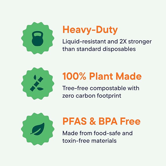 100% Compostable Oval Paper Plates - Image 2