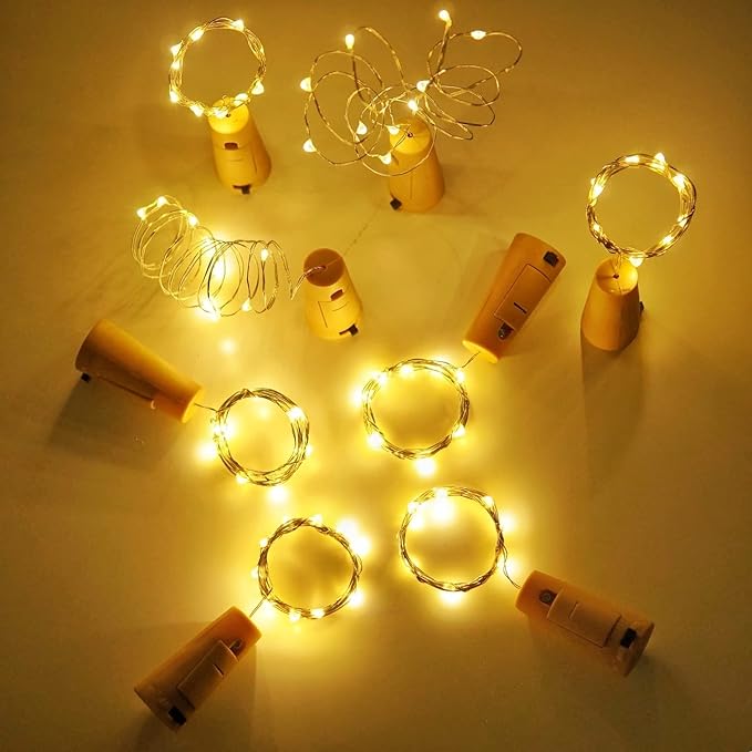 Wine Bottle Lights with Cork, LoveNite 10 Pack Battery Operated Bright LED - Image 6