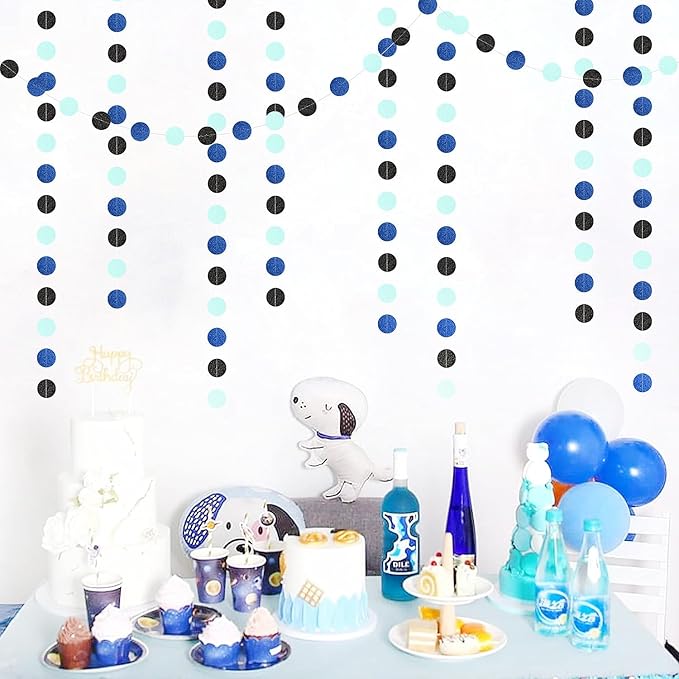 Navy-Blue Black Birthday Party-Decorations Streamers - 52FT Graduation Hanging - Image 4