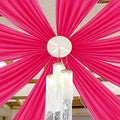 DUOBAO Elegant 20ft Hot Pink Chiffon Wedding Curtains by DUOBAO
