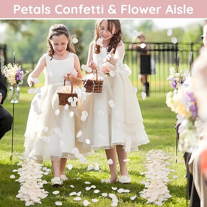 SUREAM Flower Petals for Wedding, Flower Girl Basket, Romantic Night, Aisle - Image 7