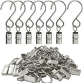 Stainless Steel S Hooks Curtain Clips, 50 Pack Hanging Party Lights Clips by AMZSEVEN