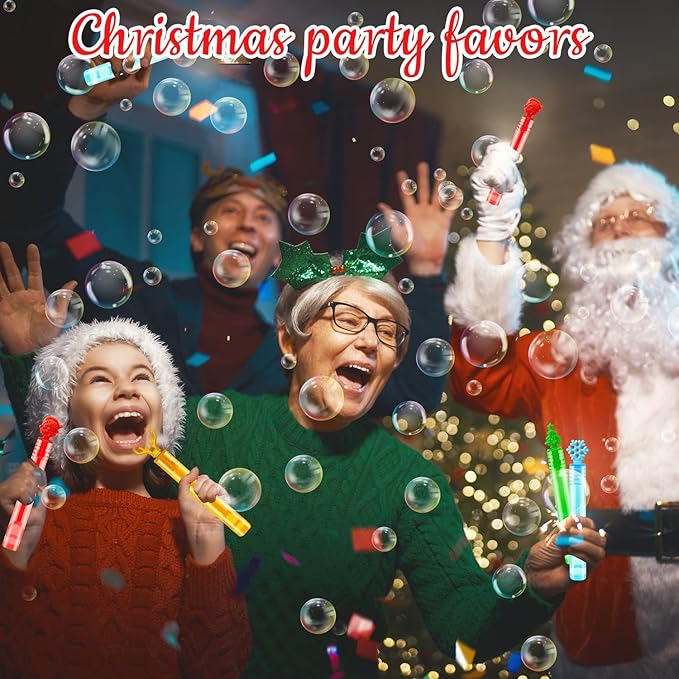 Christmas Toys Gifts Bulk for Students, Small Mini Bubble Wands Toys 64 Pack - Image 4