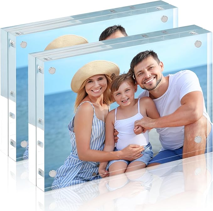 HOUSE DAY Acrylic Picture Frames 8x10, 2 Pack Magnetic 8x10 Picture Frame by HOUSEDAY