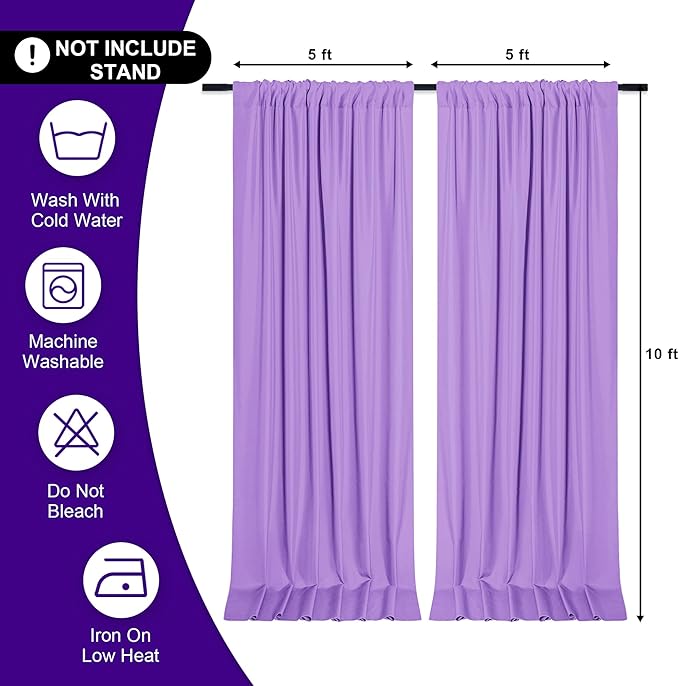 DWCN 10x10 FT Backdrop Curtains - Image 2