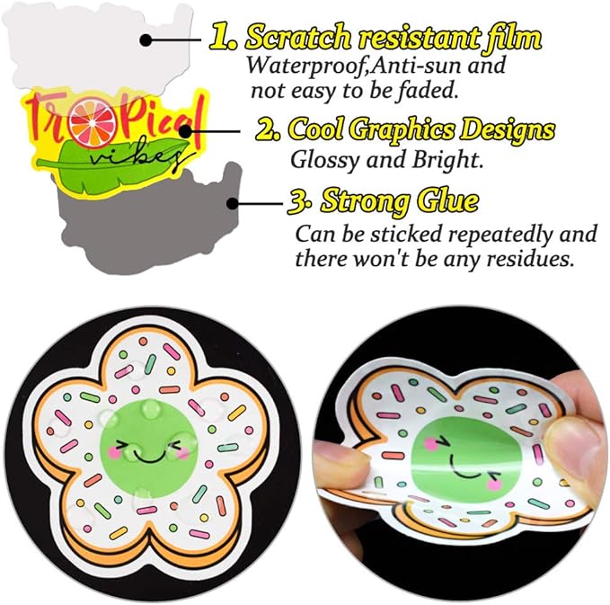 QTL Waterproof Stickers for Girls Cute Stickers for Water Bottles Hydro Flask - Image 4