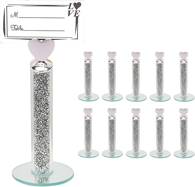 TACIDON 10Pcs Heart Table Number Holders by TACIDON