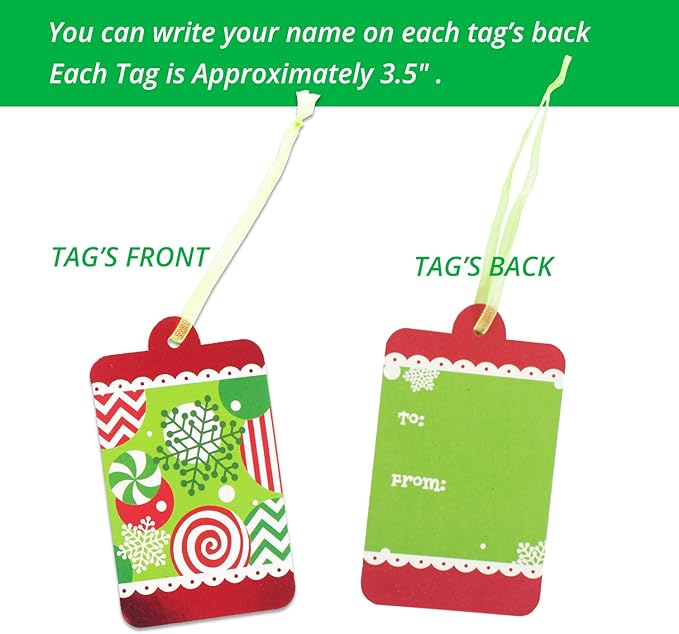 Christmas Gift Tags 60 Count - Image 4