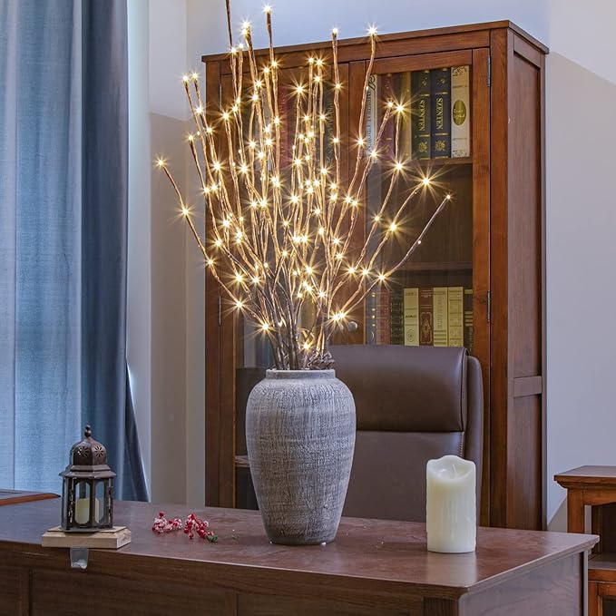 PEIDUO Lighted Willow Branches 30Inch 120 LED Twig Lights, 6PK Tree Branch - Image 7