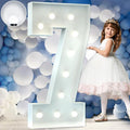 Marquee Numbers 4 Feet Tall Big Light Up Numbers 7th 17th 70th Happy Birthday by Letsmakeitimpressive