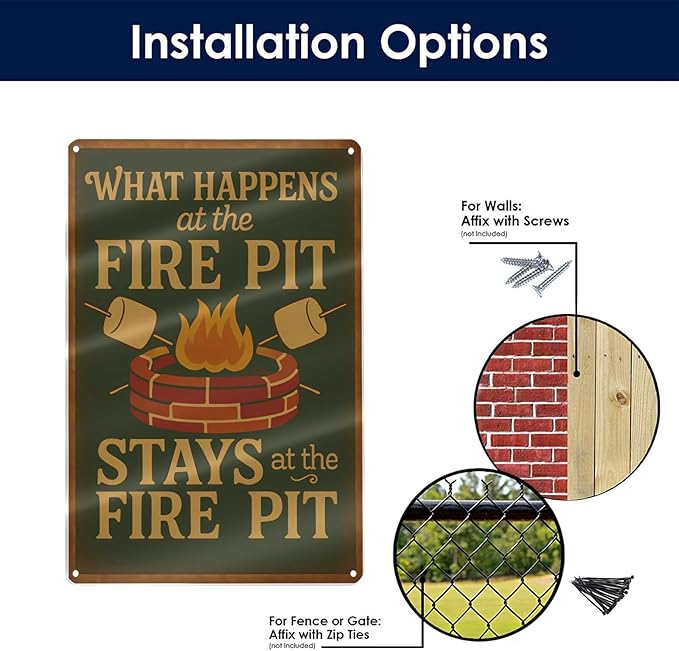 Funny Firepit Metal Sign - Image 7