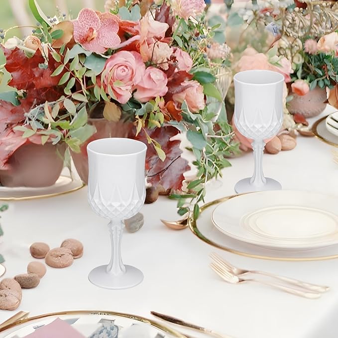 JLYLOL Plastic Vintage Wine Glasses 7OZ Plastic Goblets Vintage Drinking - Image 6