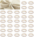 100 Pcs Gold Disposable Napkin Rings, Delicate Pearl Napkin Ring Holder by Unknown