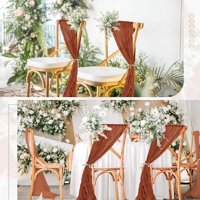 50 Pcs Cheesecloth Aisle Decorations Sashes - Image 7
