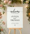 Personalized Wedding Welcome Sign, Modern Wedding Sign Signage 12" X 18" by CENOVACY
