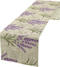 Floral Lavender Table Runner, Vintage Rustic Country Romantic Purple Flower by Kurtect