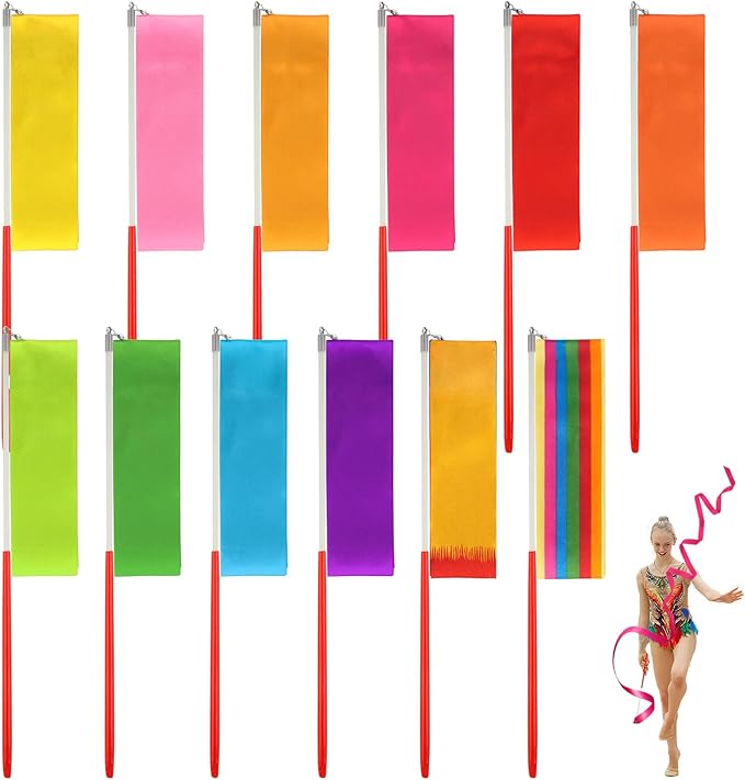 12 Pack Dance Ribbons for Kids, Dance Class, Birthday Party, Gymnastics by Unknown