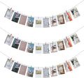Hanging Photo Display with Clips, Boho Wooden Bead Garland Collage Picture by KLOGTSINDDirect