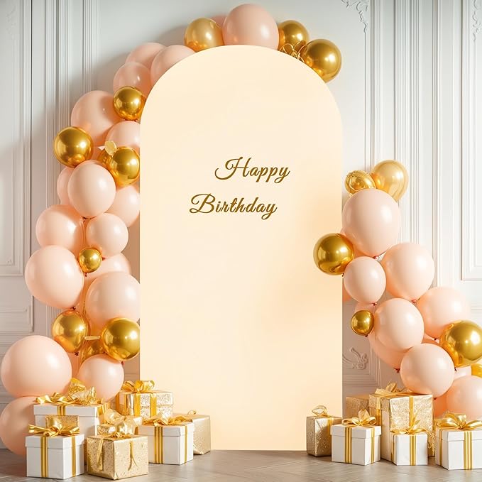 6FT Champagne Arch Backdrop Cover by WishCare