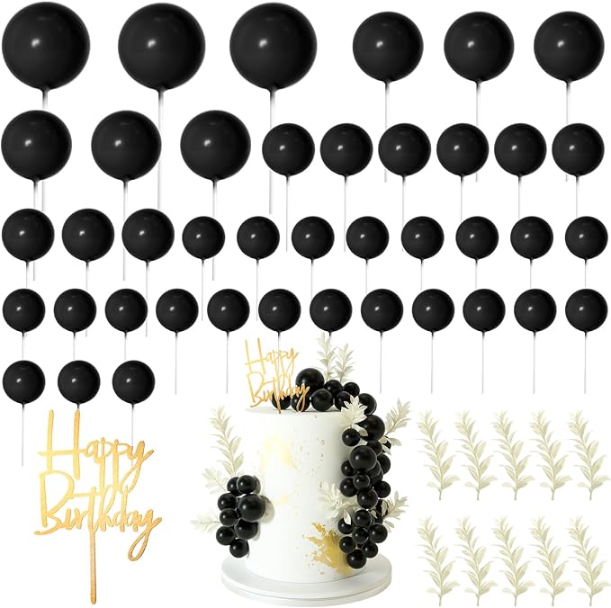 MIAHART Ball Cake Toppers Boho Grass Cake Topper Ball Cake Insert Decoration by MIAHART