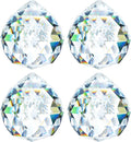 HDCRYSTALGIFTS 4 Pack 40MM Clear Crystal Prism Ball Suncatchers Rainbow by HDCRYSTALGIFTS