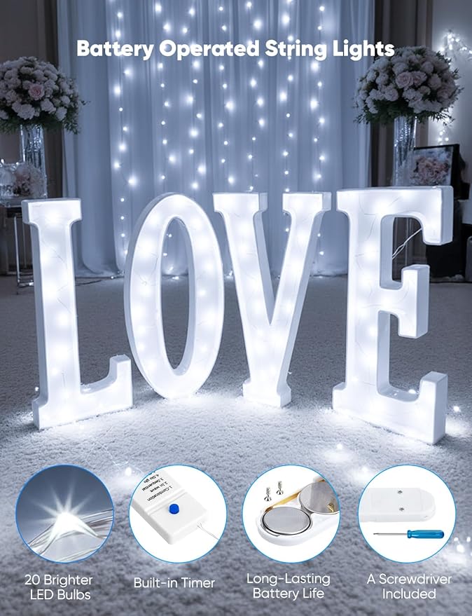 Minetom 12 Pack Fairy Lights Battery Operated String Lights, 8 Modes & Timer - Image 2