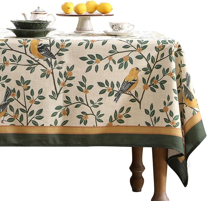 patdrea Designer Vintage French Small Rectangle Table Cloth, Decor Table Cover by Welcometopatdrea
