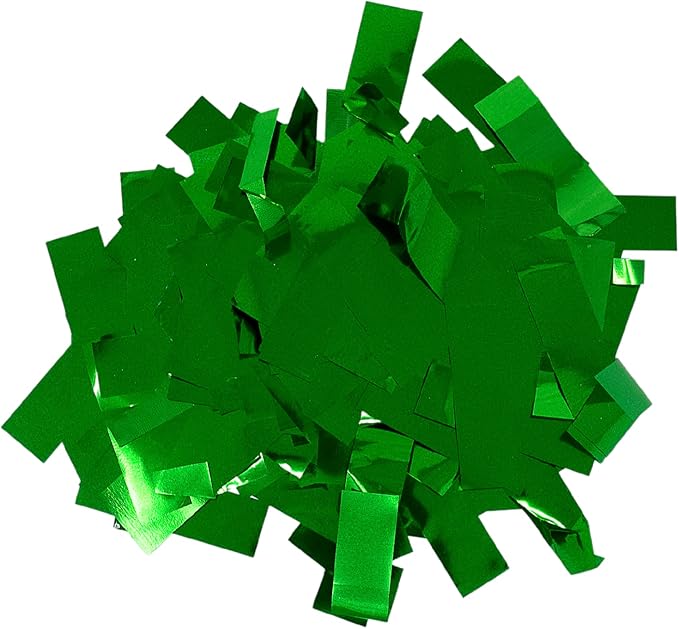 Ultimate Confetti, Rectangular Green Mylar Shiny Foil Metallic Confetti by UltimateConfetti