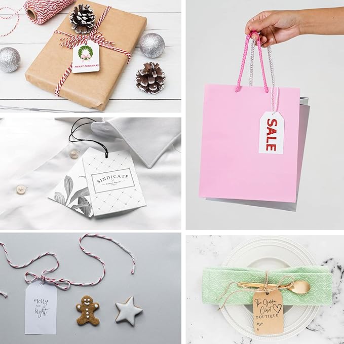 Custom Hang Tags, Personalized Logo Text Price Tags Kraft & Paper Gift Tags - Image 6