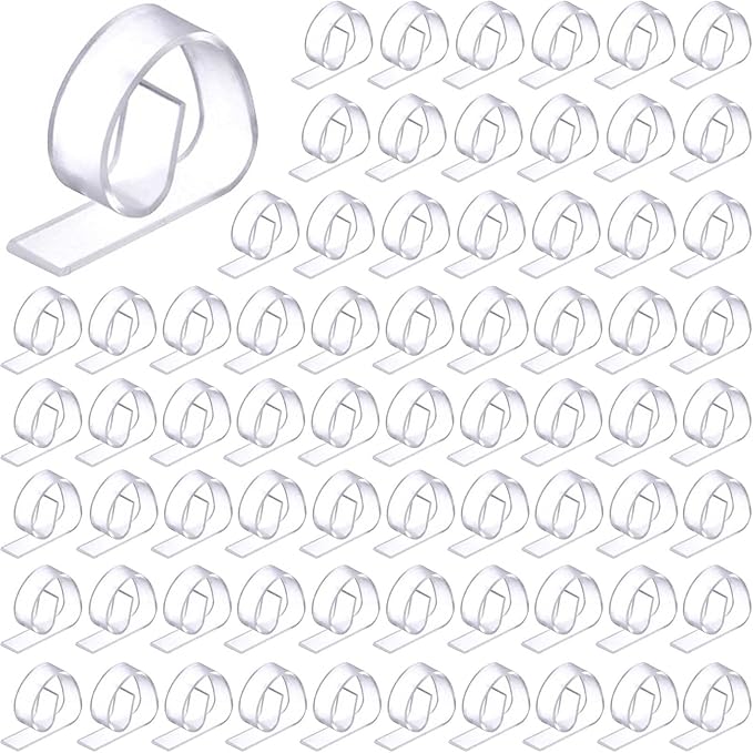Eccliy 150 Pieces Transparent Clear Tablecloth Clips Plastic Table Cloth Clips by Eccliy