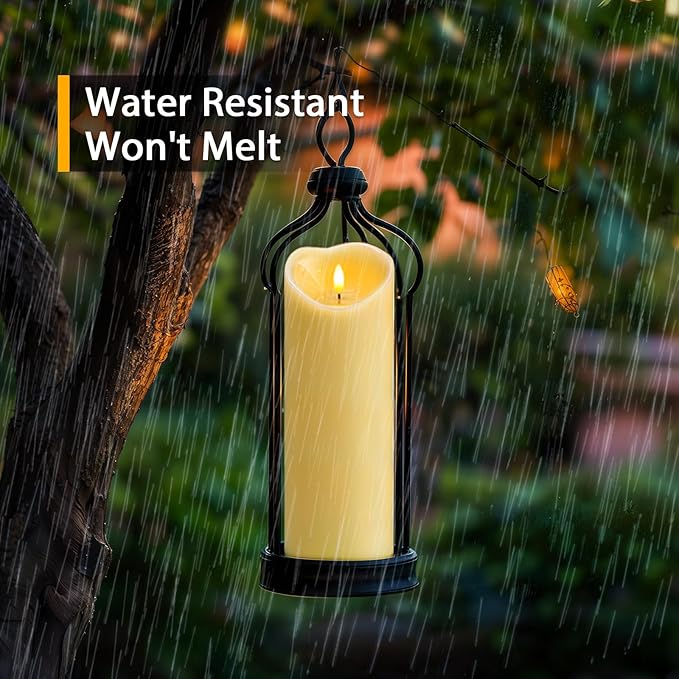 Amagic 4” x 12” Extra Large Waterproof Outdoor Flameless Candles, Battery - Image 5