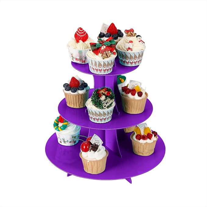 2Pcs 3-Tier Cupcake Stand, Cake Stand holder, Tiered DIY Cupcake Stand Tower - Image 2