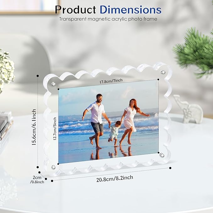 6Pack Acrylic Magnetic Photo Frame 5x7 Inch - Image 3