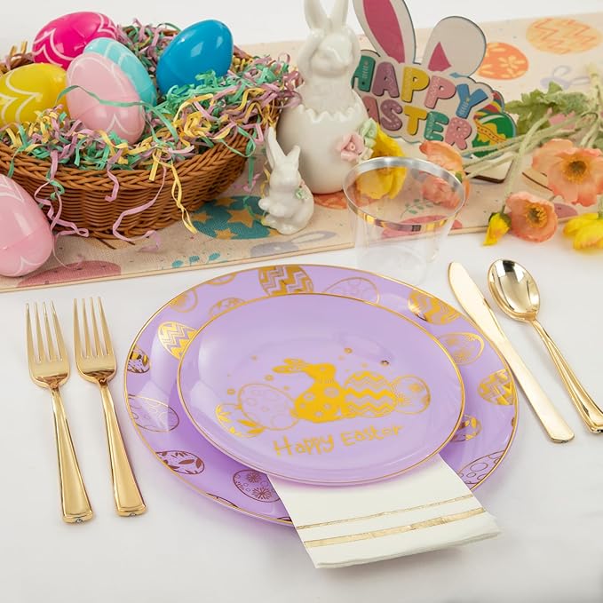 Festiva 175Pcs Easter Plates and Napkins Disposable - Image 5