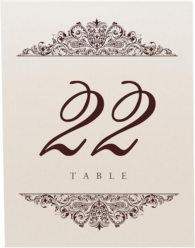 Paisley Wedding Table Numbers, Double Sided, Tent or Use in a Stand - Image 4