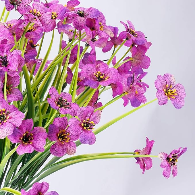 30 Bundles Artificial Flowers Outdoor UV Resistant Fake Flowers No Fade Faux - Image 2