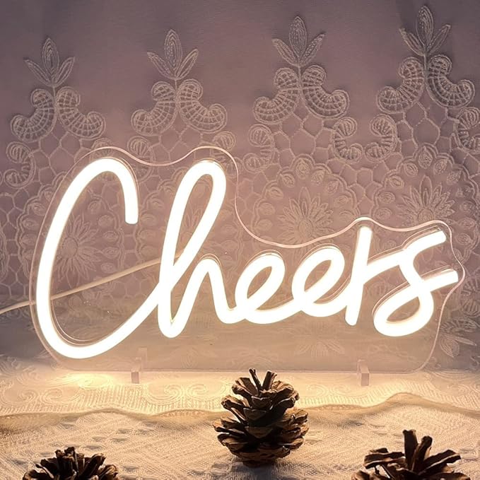 Cheers Table Number Neon Sign Desk Lamp Night Light Wedding Letter LED Neon - Image 3