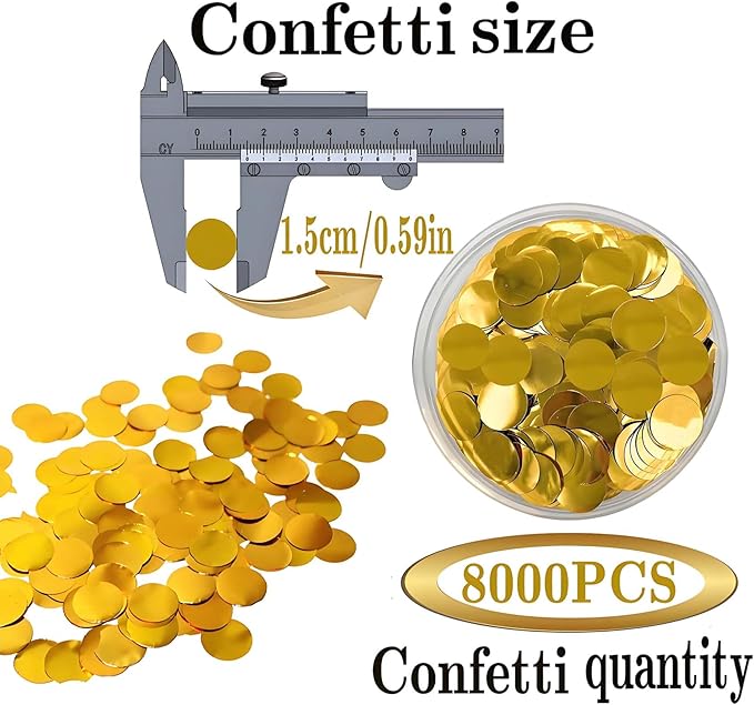 Gold Round Table Foil Confetti Beautiful Metallic Table Confetti Glitter - Image 2