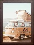 KTKDE A4 Walnut file frame, 8.3x11.7 Certificate frame, Plexiglass Gallery wall by KTKDE