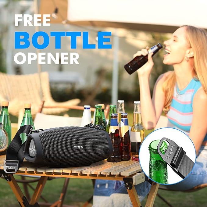 W-KING 120W Max Portable Speakers Bluetooth Wireless, IPX6 Waterproof Loud - Image 6