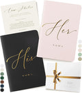ARTESORI Wedding Vow Book for Her & Him, Soft Touch, 28 Lined Pages, Wedding by Artesori