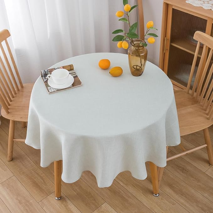 NLMUVW Linen Round Tablecloth 48 Inch - Image 2