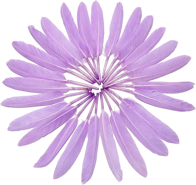 FeelfunFeather 120pcs Light Purple Goose Cochettes Feather Natural Bulk 4-6 - Image 3